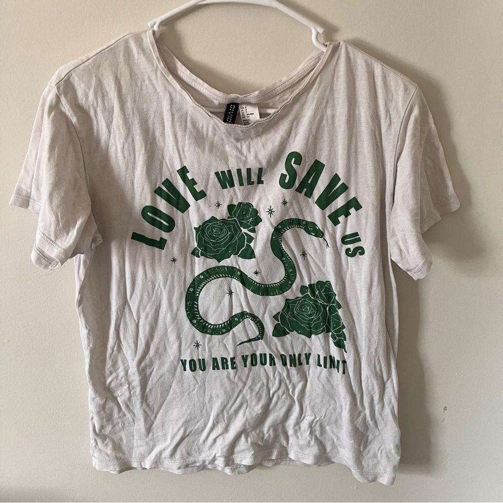 White graphic t-shirt